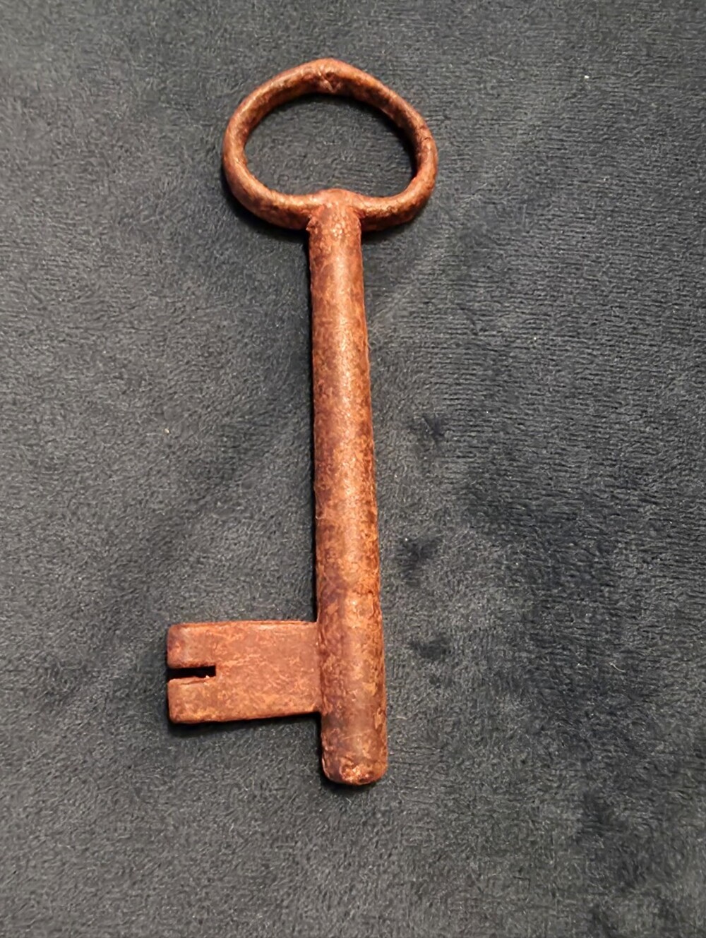 Antique hand-forged iron barrel key, Very Large And Unique.